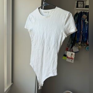 Abercrombie & Fitch White Short Sleeve Bodysuit